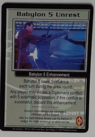 Babylon 5 Unrest - Rare